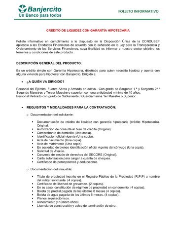 FOLLETO INFORMATIVO - Banjercito