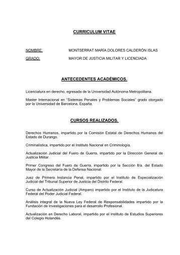 curriculum vitae antecedentes académicos. cursos ... - Banjercito