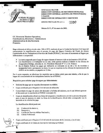 Requisitos para requisitar el pago de Seguro por Fallecimiento por ...