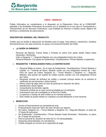 FOLLETO INFORMATIVO - Banjercito