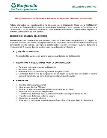 FOLLETO INFORMATIVO - Banjercito