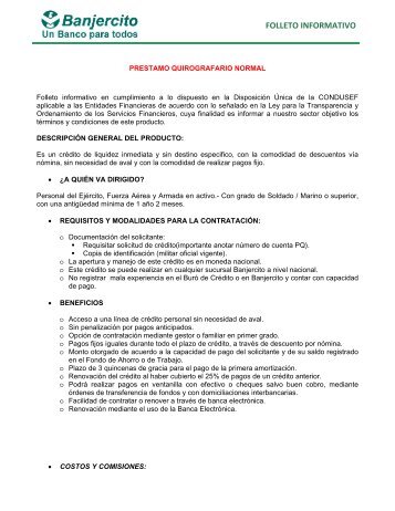 FOLLETO INFORMATIVO - Banjercito