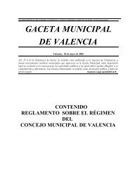 reglamento sobre el régimen del concejo municipal de valencia