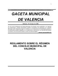 reglamento sobre el régimen del concejo municipal de valencia