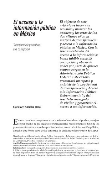 El acceso a la información pública en México