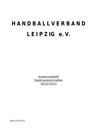 Ansetzungsheft HVL 2012/2013 - Handball-Verband Sachsen eV