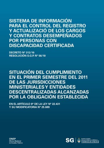 1er. semestre 2011 (PDF) - Jefatura de Gabinete de Ministros