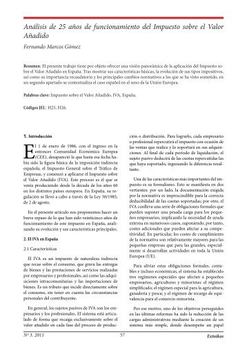 AnÃ¡lisis de 25 aÃ±os de funcionamiento del Impuesto sobre ... - Dialnet