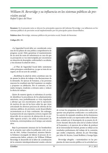 William H. Beveridge y su influencia en los sistemas ... - extoikos