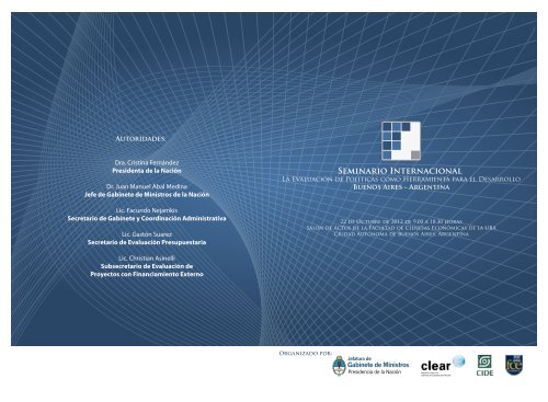 PROGRAMA DEL EVENTO (pdf) - Jefatura de Gabinete de Ministros