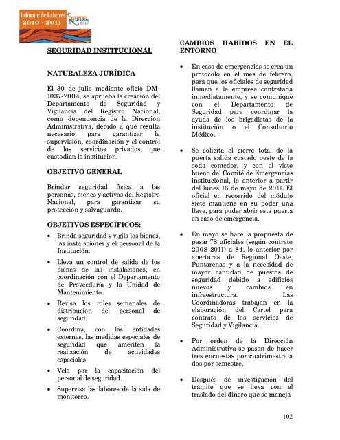 informe registro 201.. - Registro Nacional