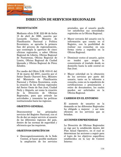 informe registro 201.. - Registro Nacional