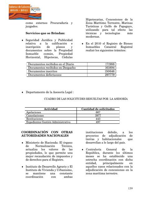 informe registro 201.. - Registro Nacional