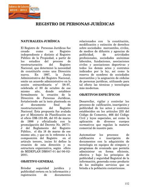 informe registro 201.. - Registro Nacional