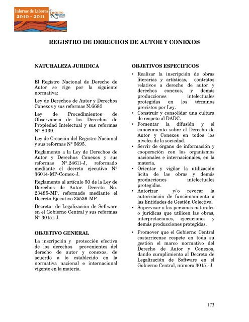 informe registro 201.. - Registro Nacional