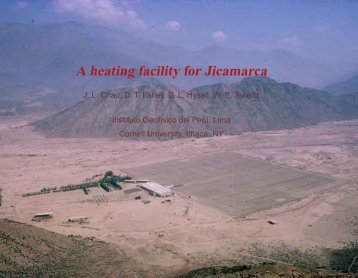 A heating facility for Jicamarca - Cornell University