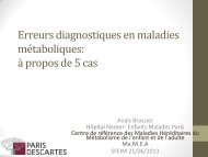 Erreurs diagnostiques en maladies mÃ©taboliques: Ã  propos ... - SFEIM