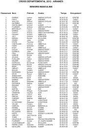 Parcours seniors masculins - SDIS80