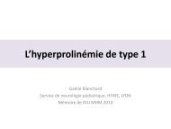 HyperprolinÃ©mie de type 1 - SFEIM