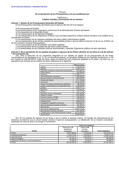 Ley 17/2012 - Clases Pasivas - Ministerio de Hacienda y ...