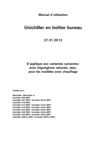 Unichiller en boîtier bureau - HUBER