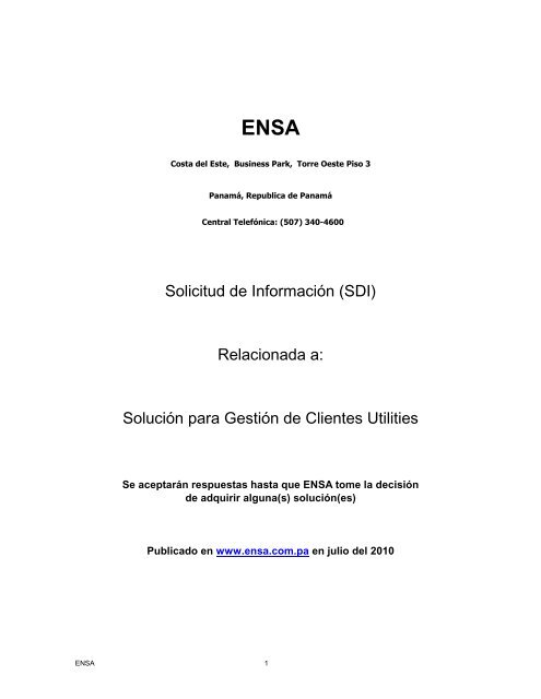 SDI Gestion Clientes Utilities.pdf - ENSA