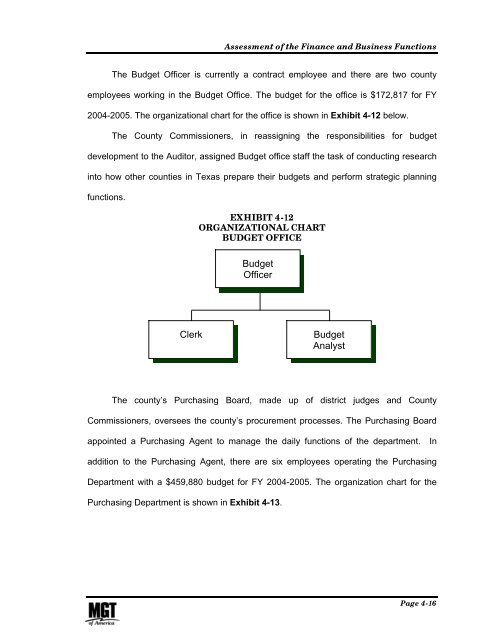 Management and Performance Review of County Government ...