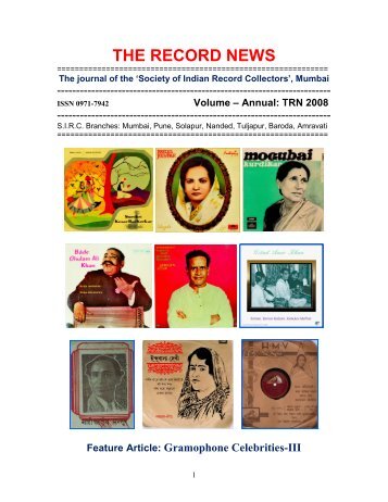 THE RECORD NEWS - The Digital South Asia Library - University of ...