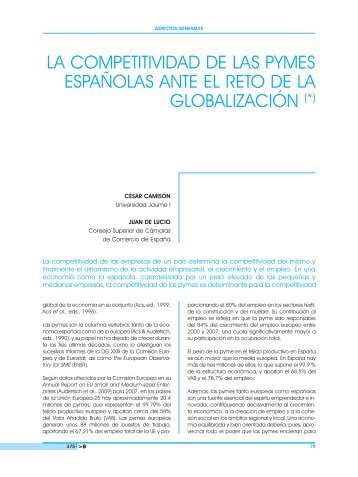 la competitividad de las pymes espaÃ±olas ante el reto de la ...