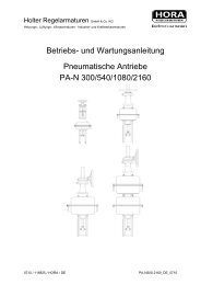 Betriebs- und Wartungsanleitung Pneumatische Antriebe ... - HORA