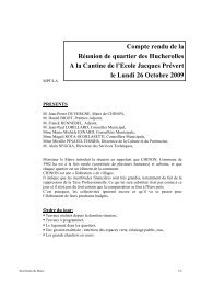 Compte rendu de la RÃ©union de quartier des Hucherolles ... - Chinon