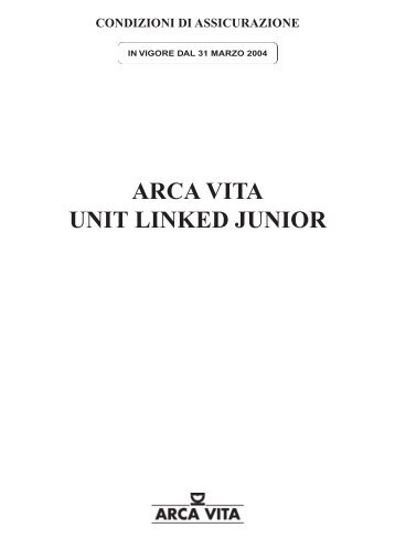 arca vita unit linked junior condizioni di assicurazione - Gruppo ...