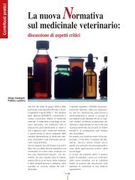 La nuova Normativa sul medicinale veterinario: discussione di ...