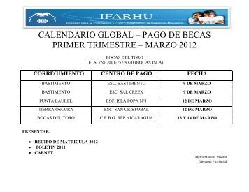 Cronograma De 1er Pago De Beca Universal 2016 Ifarhu | calendario de pago de beca universal segundo pago 2016 Cronograma De 1er Pago De Beca Universal 2016 Ifarhu | calendario de pago de beca universal segundo pago 2016