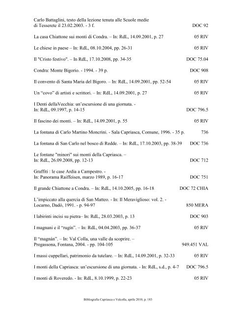 la capriasca - Scuola Media di Tesserete