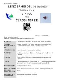 CLASSI TERZE - Scuola Media di Tesserete