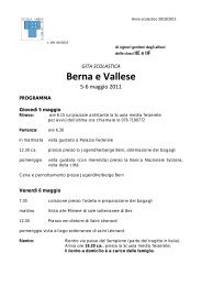 GITA SCOLASTICA Berna e Vallese - Scuola Media di Tesserete