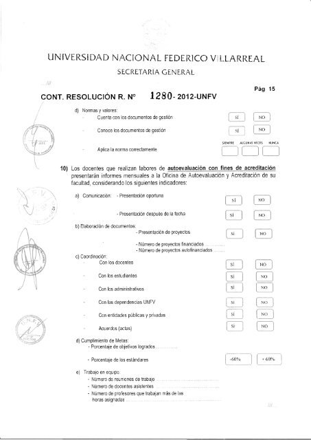 EvaluaciÃ³n del desempeÃ±o Docente - UNFV | Facultad de Ciencias ...