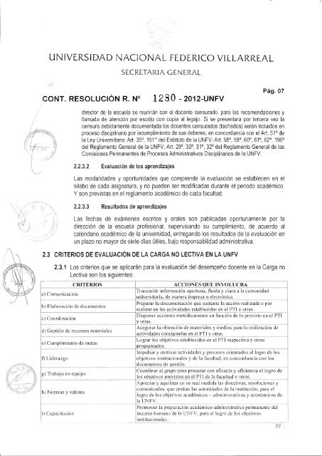 EvaluaciÃ³n del desempeÃ±o Docente - UNFV | Facultad de Ciencias ...