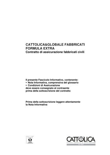 Nota informativa Formula extra (pdf - 301 Kb) - Cattolica