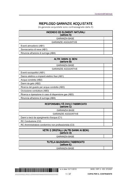 Condizioni contrattuali (pdf - 258 Kb) - Cattolica