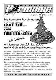 Es singt der Harmonie-Weihnachtschor - Harmonie Froschhausen eV