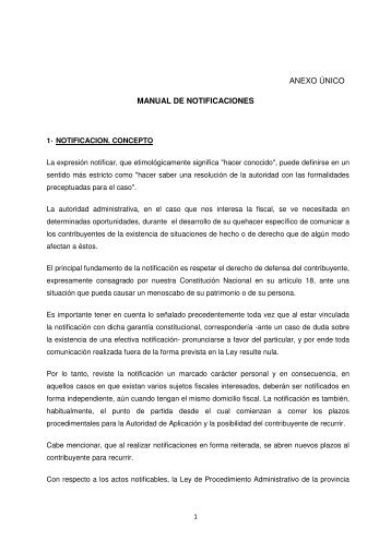 Acceda al Manual de Notificaciones. - Arba