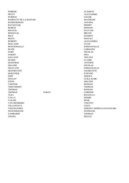 Liste des qualifiÃ©s 2012 aux fonctions de maÃ®tre de confÃ©rences