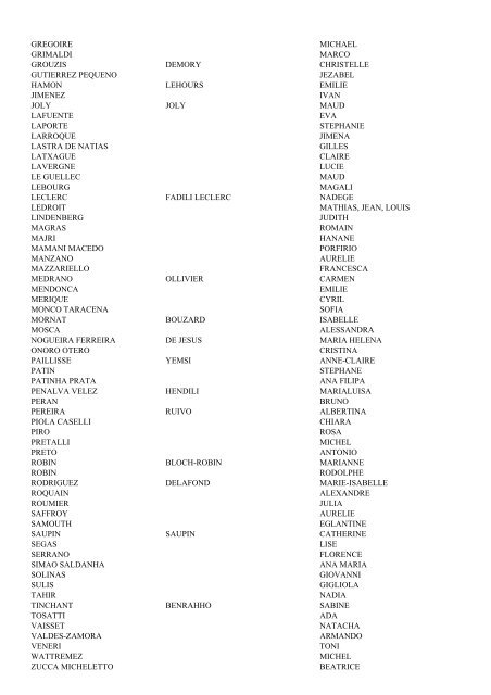 Liste des qualifiÃ©s 2012 aux fonctions de maÃ®tre de confÃ©rences