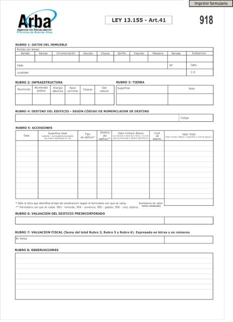 918 - Ley 13.155 art. 41 - Arba