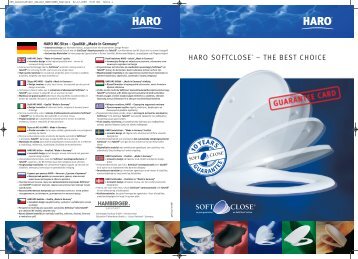 HARO SOFTCLOSE® – THE BEST CHOICE - HARO Sanitary