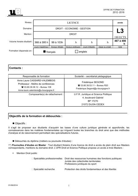 Fiche filiÃ¨re L2 Droit - Formation Bourgogne | Les formations Ã  l ...