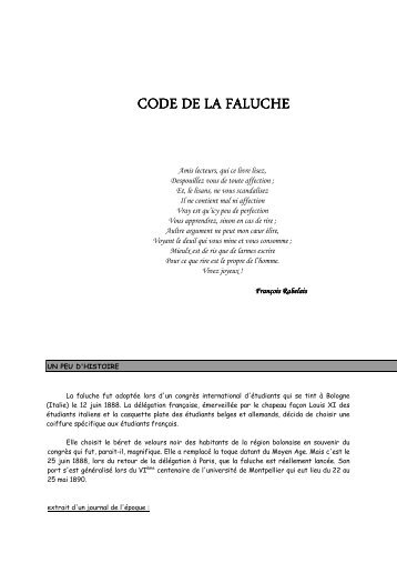 Code de la Faluche (Marseille 2009 - Association des Etudiants en ...