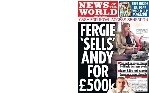 Fergie "sells" Andy for Â£500k - Press Awards